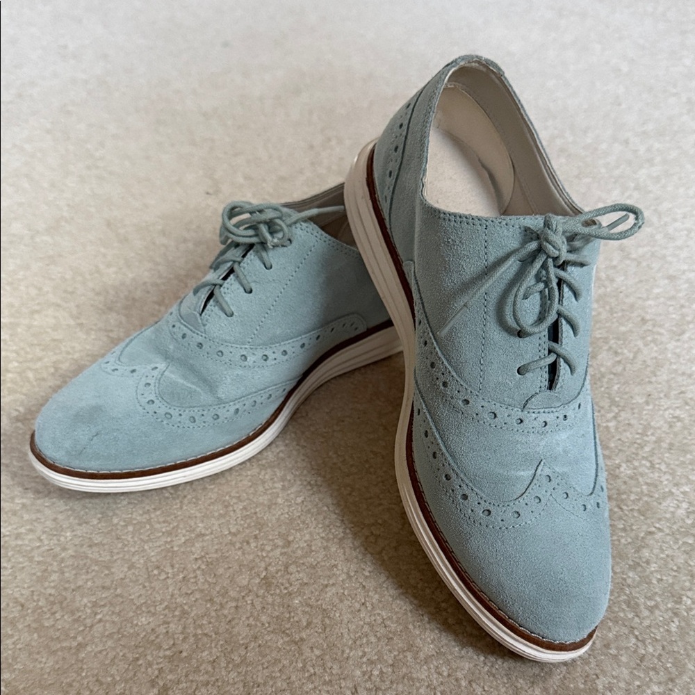 Women’s Light Blue Suede Shoes